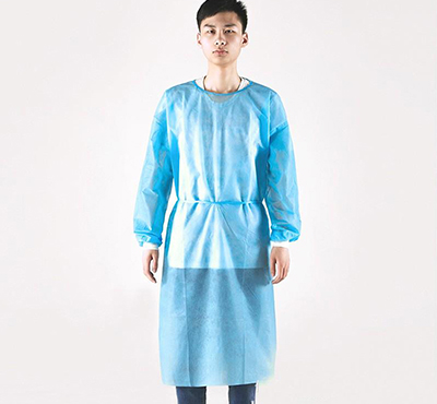 Isolation Gown with Elastic Cuff Protective Suit Non-Woven Splash Resistant