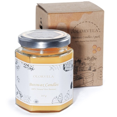 Hexagonal Jar Beeswax Candle Manufacturer
