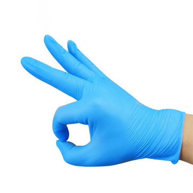 Powder-free disposable nitrile examination gloves, hot selling disposable blue nitrile gloves