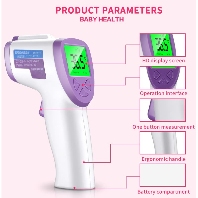 Accurate Infrared Forehead Thermometer, Non-contact Forehead Thermometer Safe for Home Use 