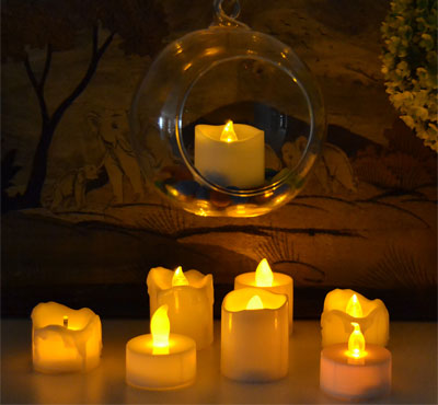 Electric led flameless tealight candles