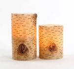 Remote Ready Amazing Flameless Candle Birch Bark Triple Timer - Image 2