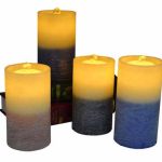 Gradient Color Flameless LED Candle Fountain With Battery