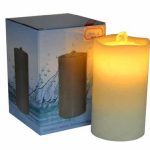 Rechargeable Wave Top Flameless LED Candle Fountain With 3D Battery