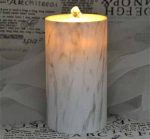 Rechargeable Flameless Candle Fountain With Plastic Imitation Marble - Image 2