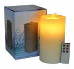 Rechargeable Flat Top Flameless Candle Fountain With Remote Control - Image 2