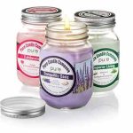 Scented Candles In Square Glass Jar