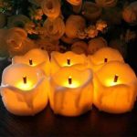 Flameless Yellow Flicker Tear Wax Drop Candle Mini Battery Operated Tea Lights New Arrive Realistic Led Tea Light Candle