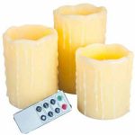 Remote Control Flameless Led Candle With 8 Key Remote For Church Votive