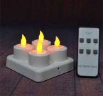 New 4pcs/set Rechargeable Flameless LED Tealight Candle Light with Frosted Holder Remote Based on UK.US AU Plug
