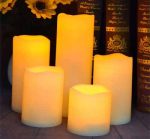 5pcs Waterproof Remote Control LED Outdoors Candles Night Lamp for Wedding Birthday Party Christmas Home Decor