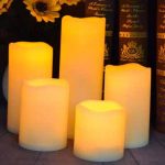 5pcs Waterproof Remote Control LED Outdoors Candles Night Lamp for Wedding Birthday Party Christmas Home Decor