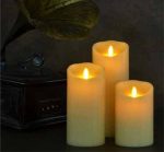 3" X 8" Wave Top Flameless Moving Flame Led Candles - Image 2