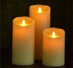 3" X 4" Remote Control Moving Flame LED Pillar Candle