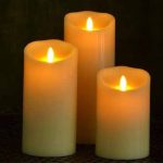 3" X 4" Remote Control Moving Flame LED Pillar Candle