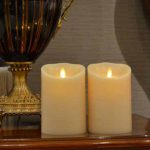 3.5" X 9" Flameless Moving Wick Candle With Timer For Wedding Christmas Event Hotel Decoration