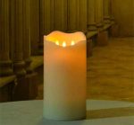 3 Wicks Flameless Moving Wick Big Led Candle Lights 6" X 9"