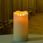 3 Wicks Flameless Moving Wick Big Led Candle Lights 6" X 9"