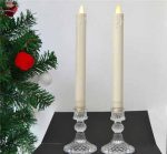 8" Rechargeable Taper Remote Control With Timer Function Led Flickering Wedding Candle Set - Image 5