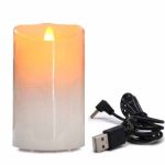 3" x 6" China Moving Wick USB Rechargeable Pillar Candle