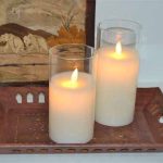 3.5" x 6" Glass Jar Moving Wick Led Candles With Popular Vanilla Scents For Wedding Table Decoration
