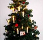 0.9" x 3" Electric Dancing Flame Pillar Flickering Christmas Tree Realistic Flameless Candle