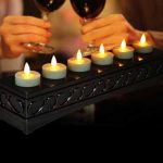 1.5" x 1.5" Remote Control Flameless Wireless Rechargeable Tealight Led Candle With Moving Flame