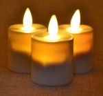 1.4" x 2" Battery Operated Warmer Moving Flame Votive Mini Led Tea Light Candle - Image 2