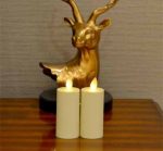 1.75" x 3" Set Of 2 Plastic Fireless Votive Candle With Moving Flame - Image 2