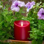 3.75" x 9" Battery Moving Flame Outdoor Water Resistant Led Candles