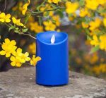3.75" x 7" Remote Control Moving Flame Waterproof Resin Led Candles