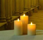 3.5" x 9" Flat Top Battery Operated Moving Wick Flameless Led Candles - Image 2
