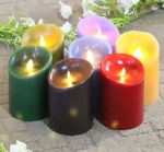 3.5" X 5"/7"/9" Ivory Colorful Real Wax Led Candle Motion Flame Battery Operated Candle - Image 3