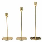 Slim Taper Candle Holder In Gold