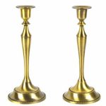 Antique Candlestick Holder In Gold