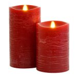 3.5" x 7" Water Ripple Led Moving Wick Wax Pillar Candle With Remote Control