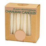 Single Color Hand Rolled Beeswax Hanukkah Candle