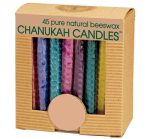 Colorful Hand Rolled Beeswax Hanukkah Candle