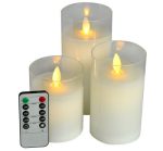 Moving Wick Glass Jar Led Candles