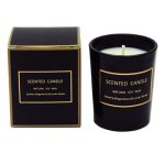Small Scented Soy Wax In Black Glass Jar Candles Without Logo