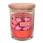 SPA Flameless Scented Soy Wax Candles In Glass Jars With Wood Lid