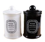 Small Black Sealed Cans Glass Jar Scented Soy Wax Candles Wholesale