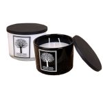 Tree Shape Simple Pattern Soy Wax Glass Jar Candles With Stainless Steel Cover - Image 4