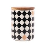 Wholesale Diamond Pattern Ceramic Jar Candles