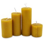 Rolled Beeswax Pillar Candles