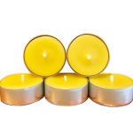 Bulk Pure Beeswax Tea Lights Candle In Aluminum Cup