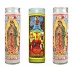 Custom Hispanic Mexican Glass Jar Religious Candles - Image 2