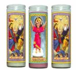Custom Hispanic Mexican Glass Jar Religious Candles - Image 3