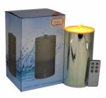 Rechargeable 3D Glass Fireworks Flameless Candle Fountain With 3D Battery - Image 4