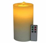 Rechargeable Flat Top Flameless LED Candle Fountain With 3D Battery - Image 2